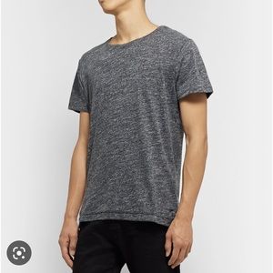 John Elliott Heathered Dark Gray The Mercer Melange Crew Tee Shirt Size M